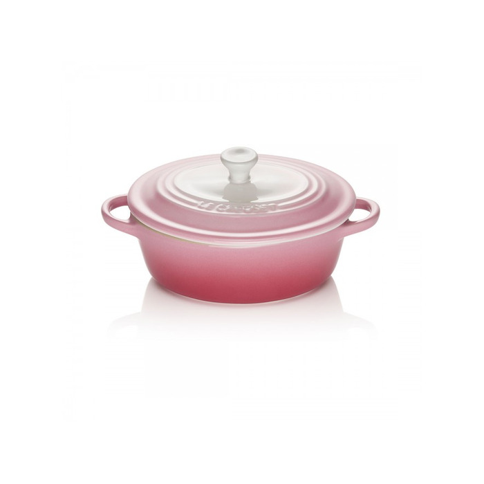 Мини-кокотница с крышкой 12 см, розовая Ombré Le Creuset