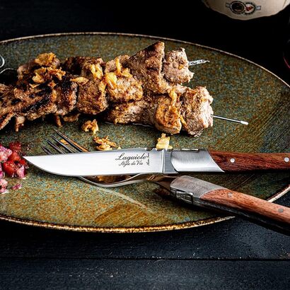 Набор вилок для стейка с футляром 6 предметов Rose Wood Luxury Line Laguiole