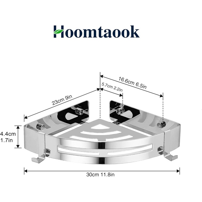 Набор угловых полок для ванной комнаты 2 предмета Hoomtaook