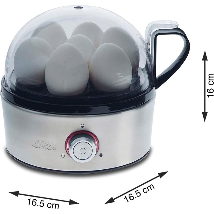 Яйцеварка Solis Egg Boiler & More 827 для 7 яиц, регулировка варки, 3 предмета