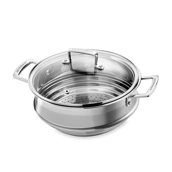 Паровая вставка со стеклянной крышкой 24 см Metal Le Creuset