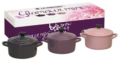 Набор мини-кастрюль / жаровен, гламур, 3 предмета, 10 см, Le Creuset