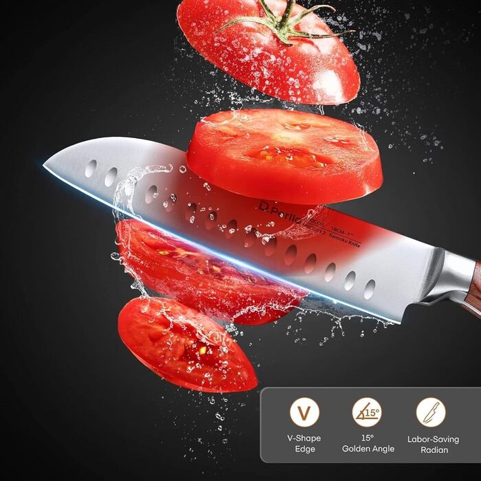 Набор ножей из нержавеющей стали с подставкой 16 предметов Brown D.Perlla