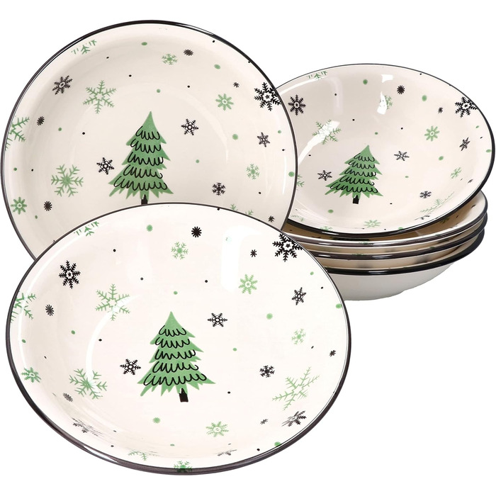 Набор рождественских суповых тарелок 0,45 л 6 предметов MamboCat