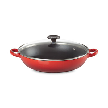 Кастрюля со стеклянной крышкой низкая 2,8 л вишневая Cerise Le Creuset