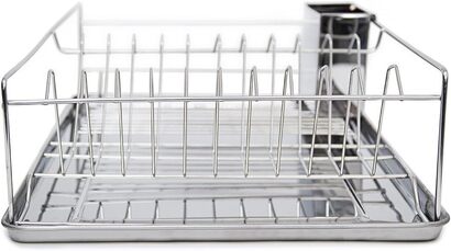 Сушилка для посуды 48 х 33 х 12 см XL Stainless Steel Relaxdays