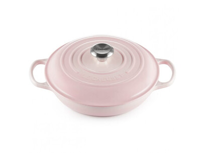 Кастрюля низкая 2,2 л розовая Shell Pink Le Creuset