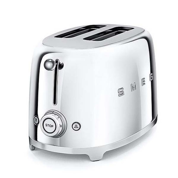 Тостер на 2 ломтика TSF01SSEU, хром, Smeg