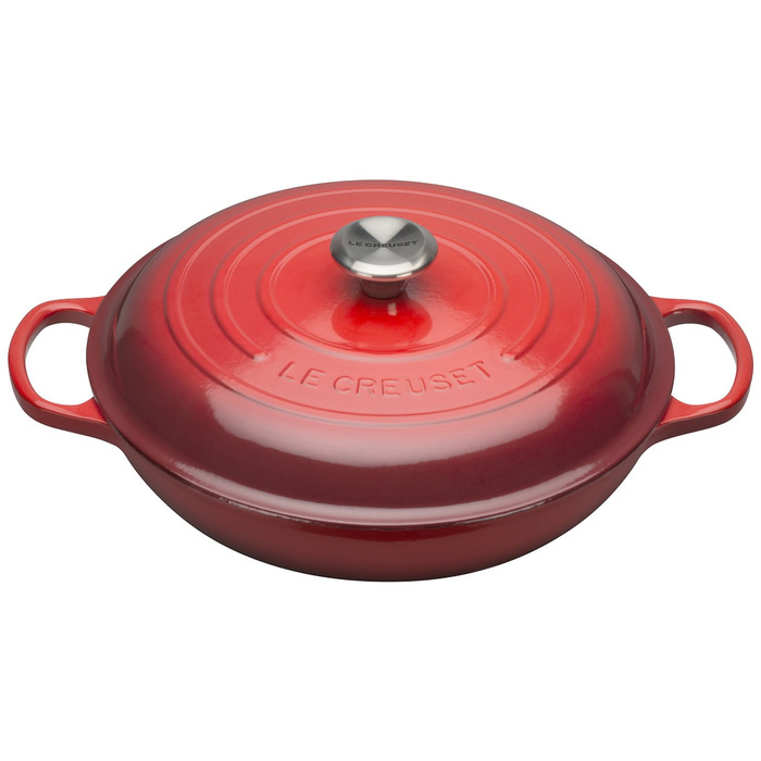 Сковорода-жаровня чугунная 30 см, вишневый Le Creuset