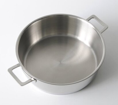 Кастрюля с двумя ручками 24 см 3,4 л металлик Pots & Pans Alessi