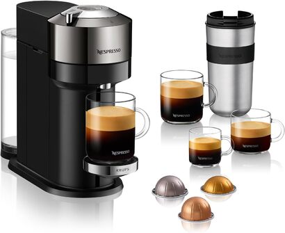 Капсульная кофемашина 1.1 л 1260 Вт, черная Nespresso Vertuo Next XN910C Krups