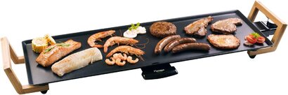 Настольный гриль Bestron Teppanyaki Grill / 1800 Вт / 70 x 23 см / антипригарное покрытие / бамбук