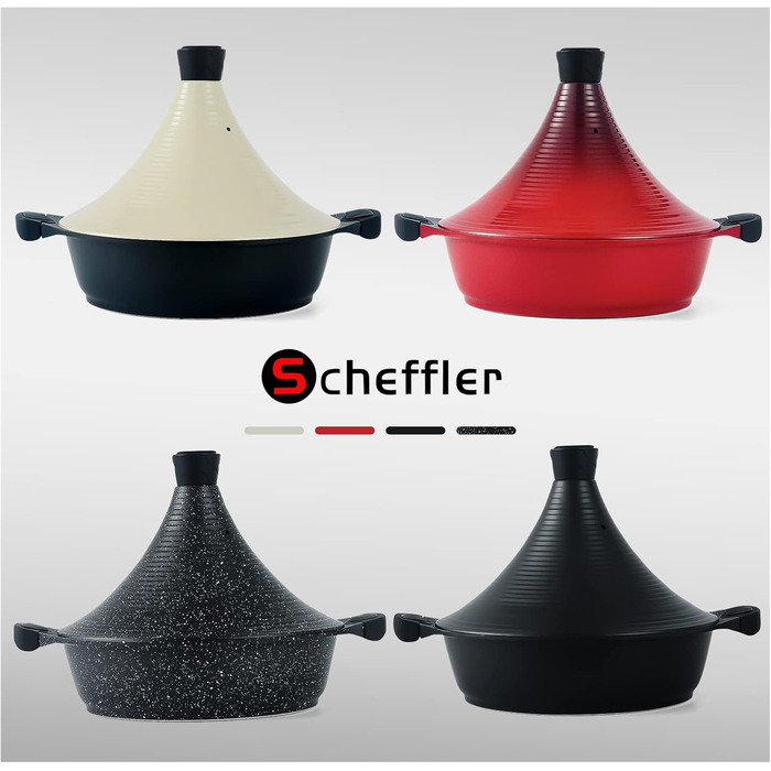 Марокканский тажин с конусообразной крышкой 28 см, черный Scheffler