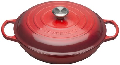 Сковорода-жаровня чугунная 30 см, вишневый Le Creuset