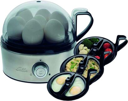 Яйцеварка Solis Egg Boiler & More 827 для 7 яиц, регулировка варки, 3 предмета