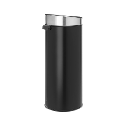 Мусорный бак 30 л черный матовый стальная крышка Touch Bin Brabantia