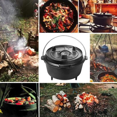 Чугунная голландская печь 5,7 л Black Overmont
