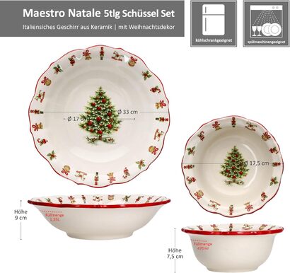 Набор рождественских пиал 5 предметов Maestro Natale MamboCat