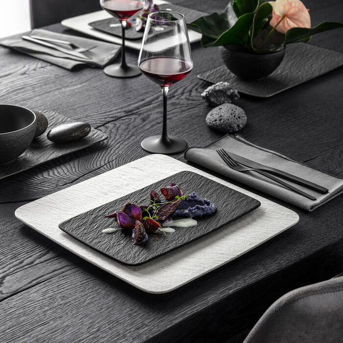 Тарелка 28 х 17 см Black/Gray Manufacture Rock Villeroy & Boch