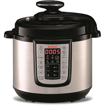 Мультиварка Tefal CY505E / 1200 Вт / 6 л / 25 программ / книга рецептов / нержавеющая сталь 