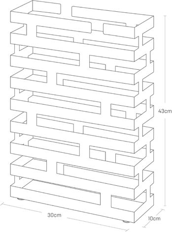 Подставка для зонтов 43 x 30 x 10 см White BRICK Yamazaki