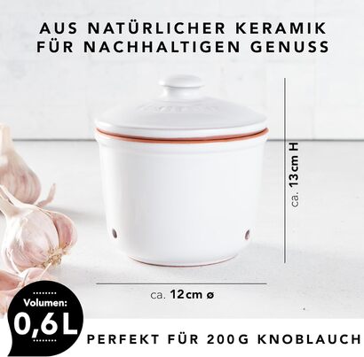 Горшок для чеснока 0,6 л White Römertopf