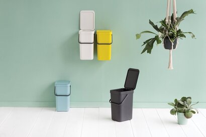 Мусорное ведро 12 л белое Sort&Go Brabantia