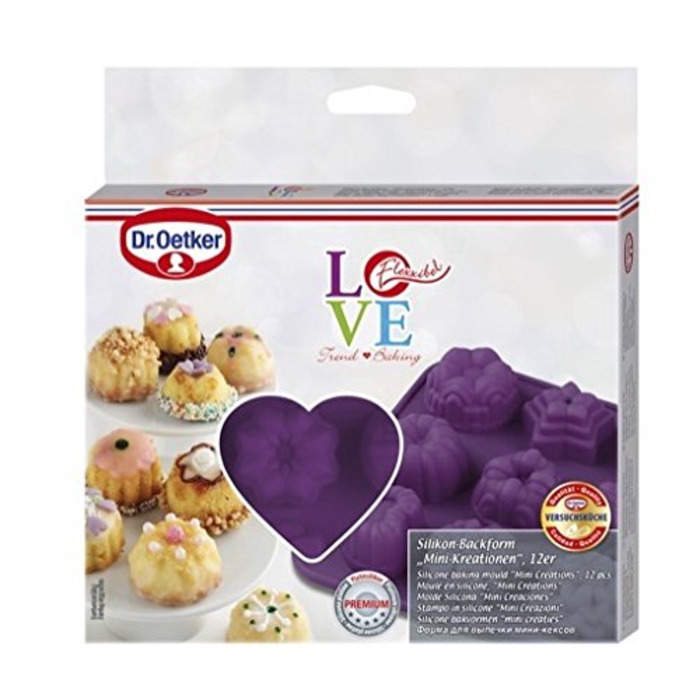 Форма для выпечки силиконовая на 12 кексов Flexxibel Love Dr. Oetker