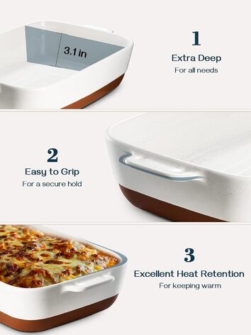 Керамическая форма для запекания 33 х 24 см Alabaster White DOWAN