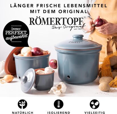 Römertopf Набор из 3 емкостей для хранения, керамика Römertopf