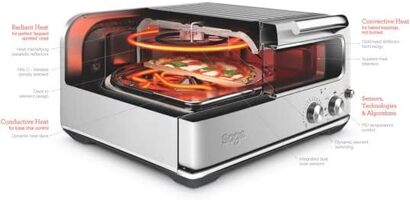 Мини-духовка для пиццы, матовая сталь Smart Oven Pizzaiolo SPZ820 Sage Appliances