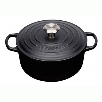 Кастрюля / жаровня с крышкой 28 см, черный матовый Le Creuset