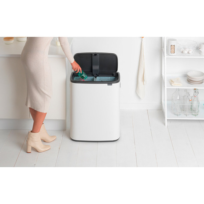 Мусорный бак 2х30 л белый Bo Touch Bin Brabantia