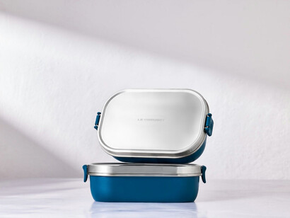 Ланчбокс из нержавеющей стали cиний 900 мл Le Creuset
