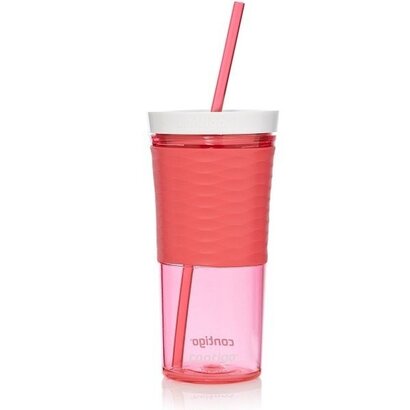 Стакан с трубочкой розовый 0,54 л Shake & Go Contigo