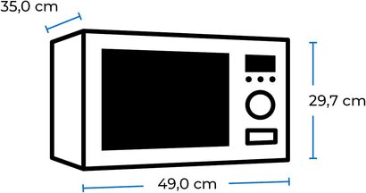 Изсканнй Микроволновая печь MW8023-F-240DIG чернй 750 Вт 1000 Вт гриль 23 литра 5 ступеней планшет