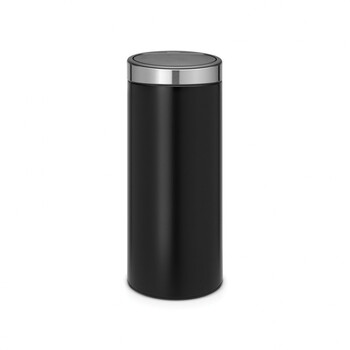 Мусорный бак 30 л черный матовый стальная крышка Touch Bin Brabantia