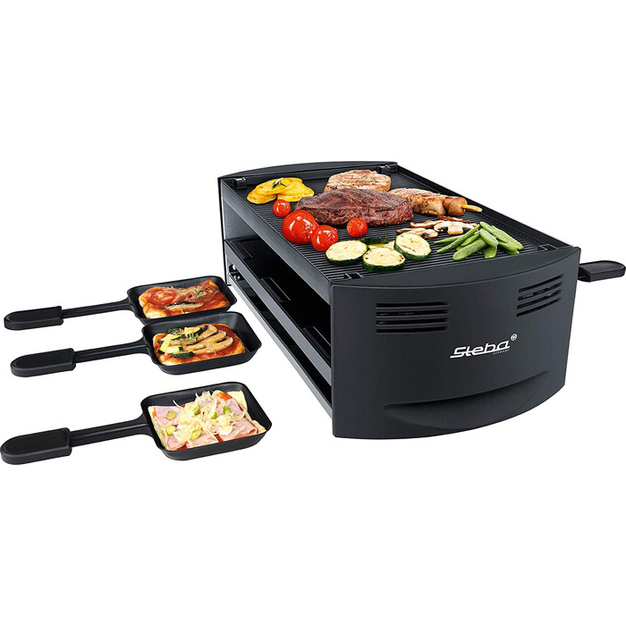 Гриль-раклетница Steba Pizza Raclette RC 6 / 1500 Вт / 6 сковородок с антипригарным покрытием