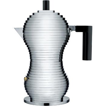 Кофеварка 300 мл металлик/черная Pulcina Alessi