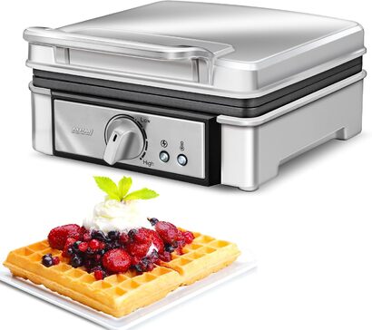 Профессиональная вафельница MPM MGO13 / 1400 Вт / антипригарное покрытие / нержавеющая сталь