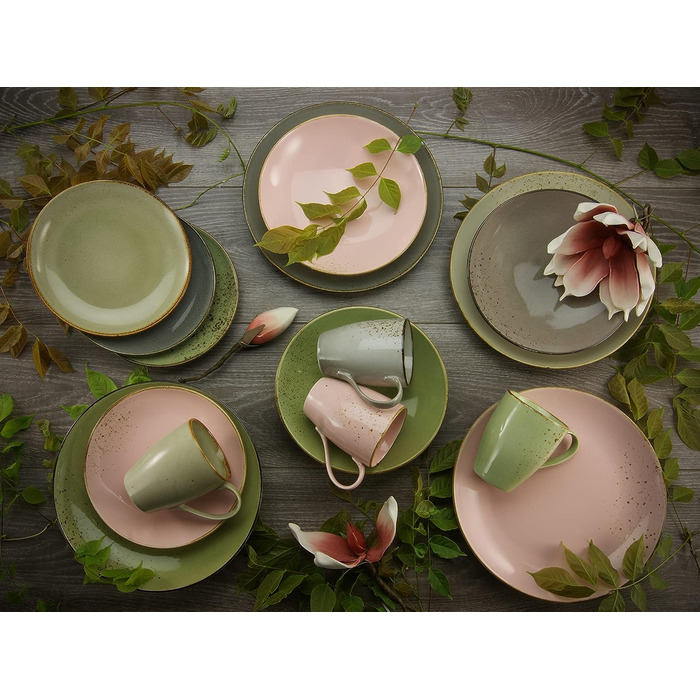 Столовый сервиз из керамогранита на 4 человека 16 предметов Nature Collection Mediterranean CreaTable