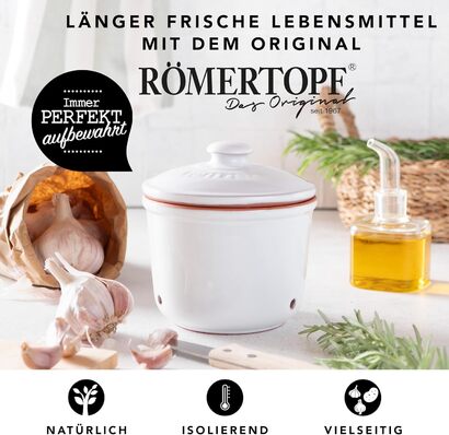 Горшок для чеснока 0,6 л White Römertopf