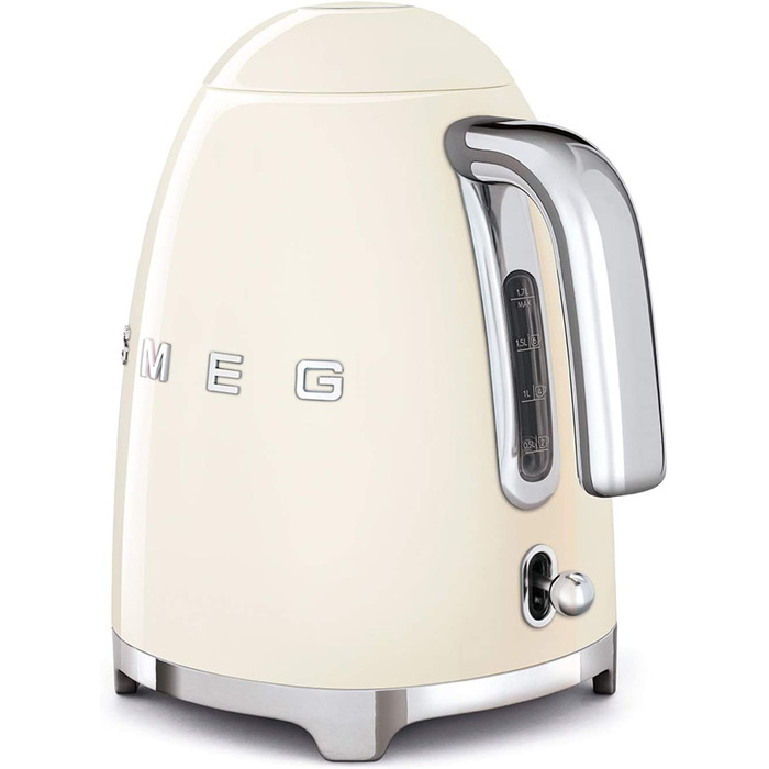 Лектрический чайник Smeg KLF03CREU, 1,7 л, 2400 Вт, одноместнй кремовй