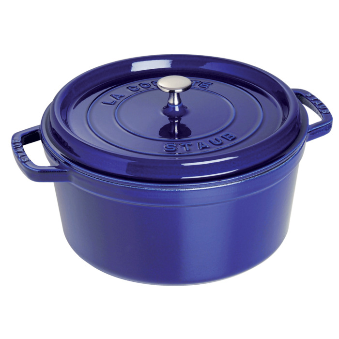 Кастрюля / жаровня 24 см с крышкой Dark Blue Staub