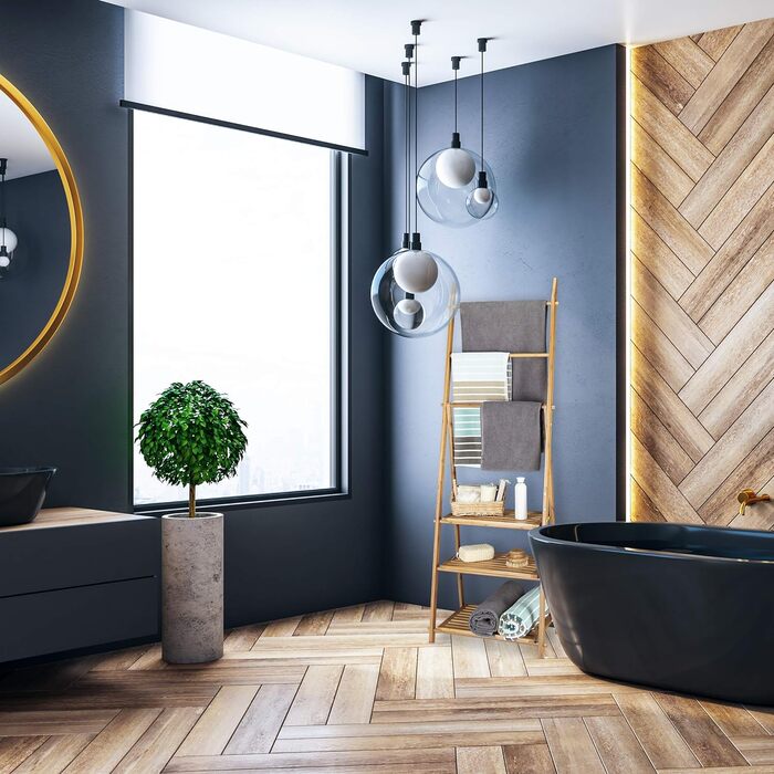 Вешалка для полотенец бамбуковая, складная, маленькая вешалка для одежды, 3 полки, 3 вешалки для полотенец, 4 боковых крючка, ВхШхГ 152 x 53 x 31 см, дерево, натуральный Коттедж